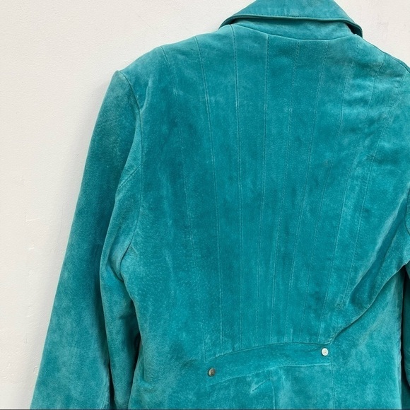 Marciano Turquoise Suede Jacket - Picture 13 of 16